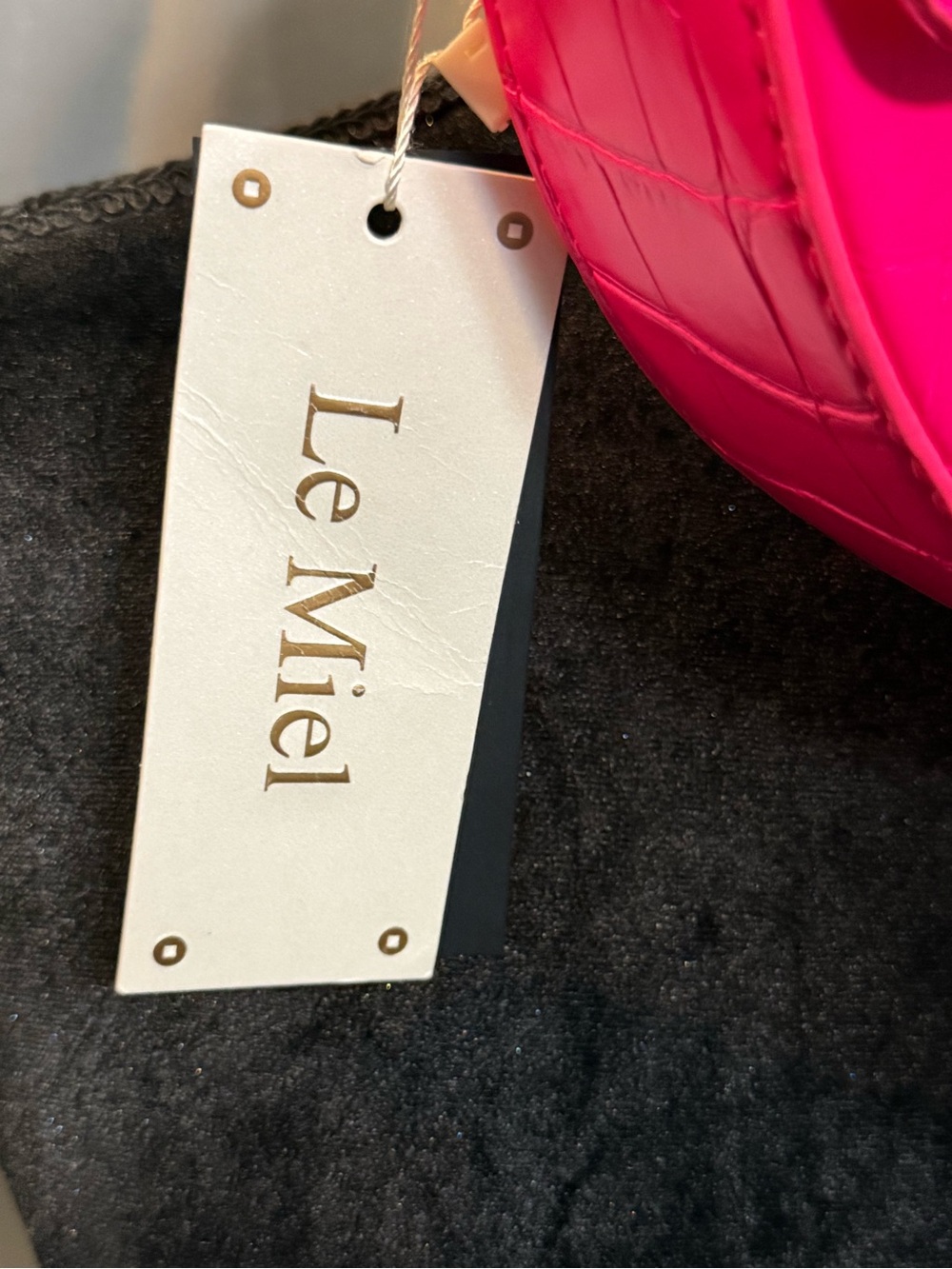 Hot Pink Vegan Leather Circular Top-Handle Bag - Picture 7 of 7